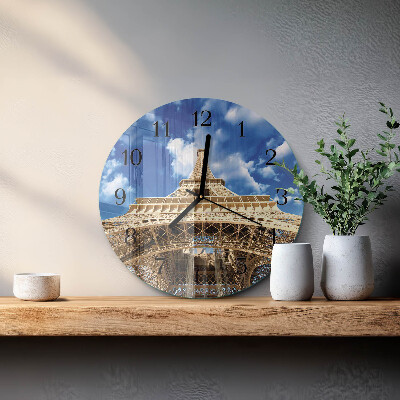 Reloj de pared redondo Torre Eiffel
