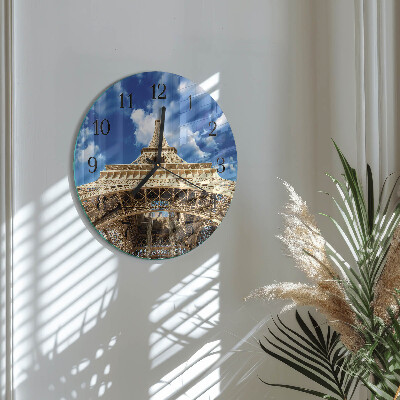 Reloj de pared redondo Torre Eiffel