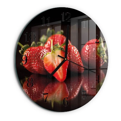 Reloj de pared redondo fresas