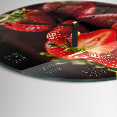 Reloj de pared redondo fresas