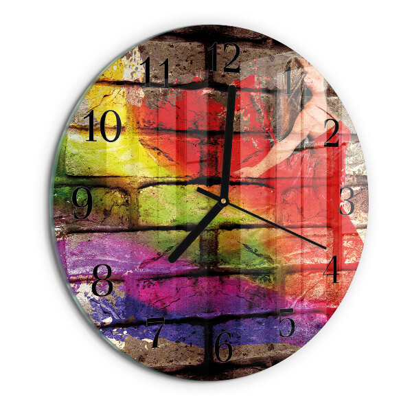 Reloj de pared redondo Ladrillo