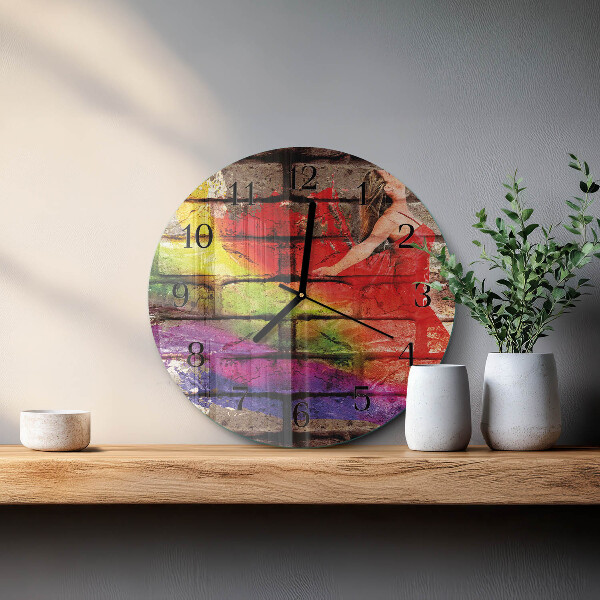 Reloj de pared redondo Ladrillo