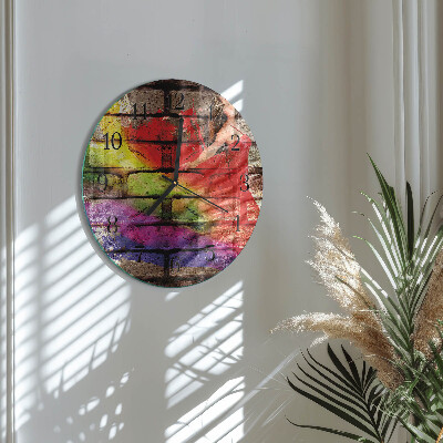 Reloj de pared redondo Ladrillo
