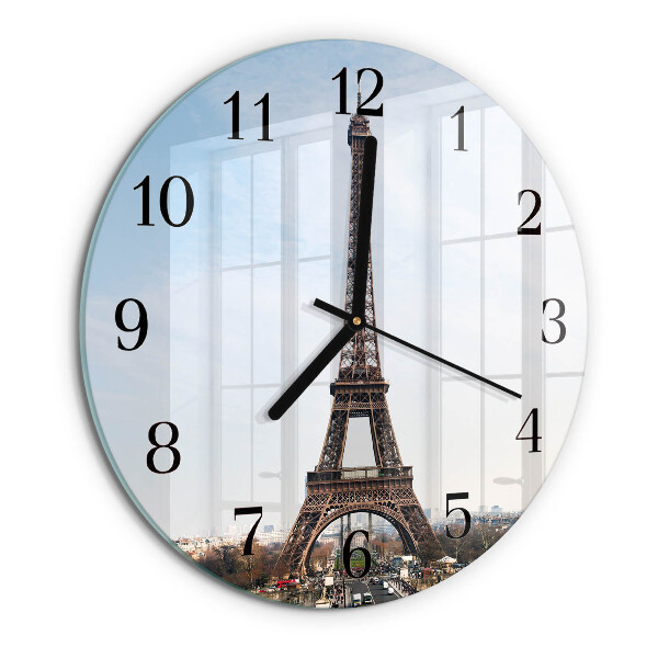 Reloj de pared redondo Torre Eiffel
