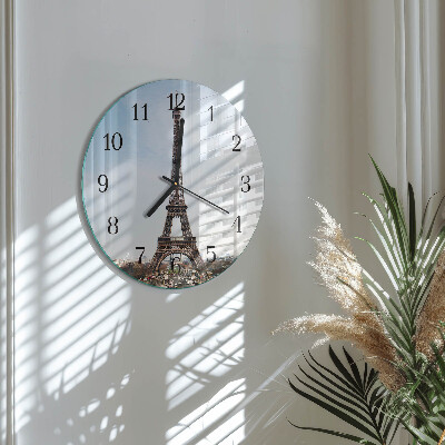Reloj de pared redondo Torre Eiffel