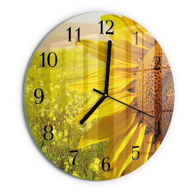 Reloj de pared redondo Girasol
