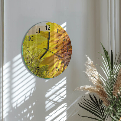 Reloj de pared redondo Girasol