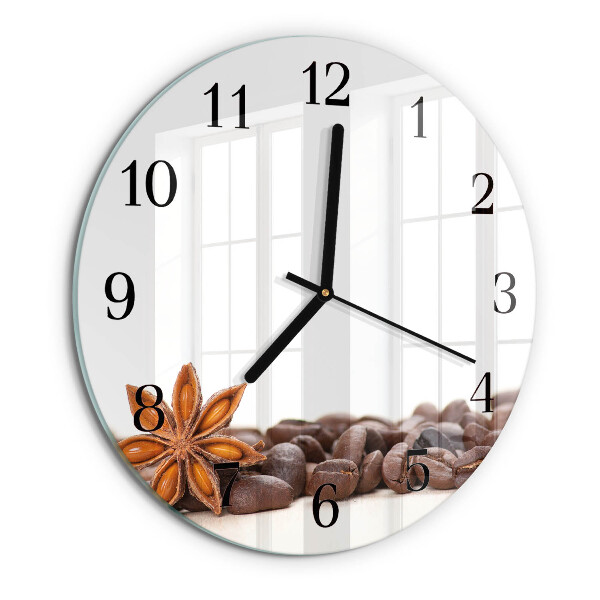 Reloj de pared redondo Granos de café