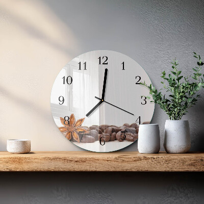 Reloj de pared redondo Granos de café