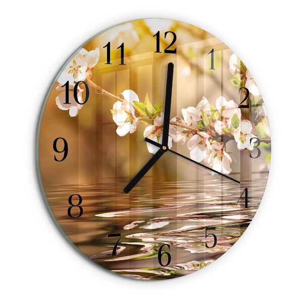 Reloj de pared redondo Flores
