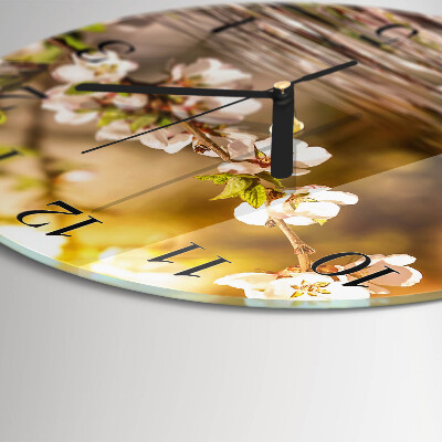 Reloj de pared redondo Flores