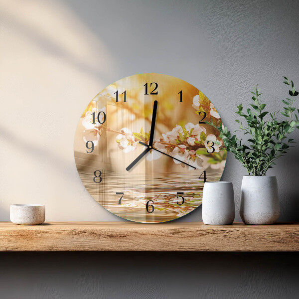 Reloj de pared redondo Flores