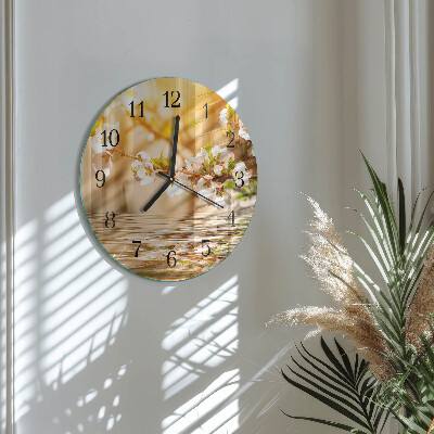 Reloj de pared redondo Flores