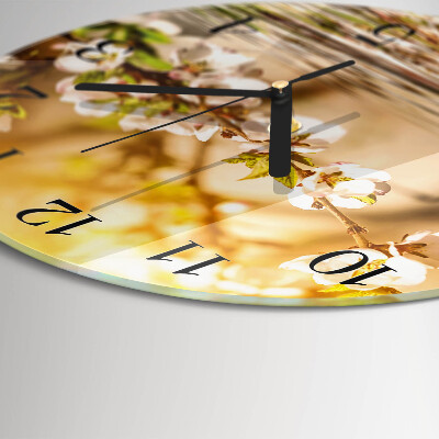 Reloj de pared redondo Flores
