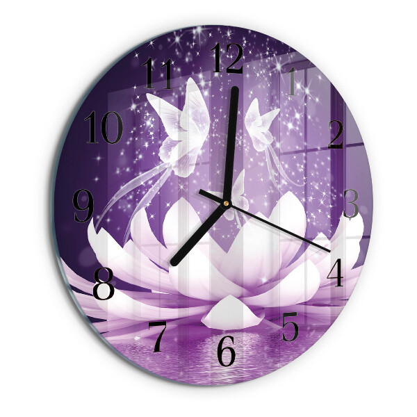 Reloj de pared redondo Flor