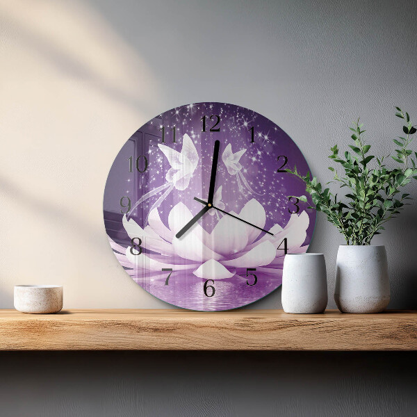 Reloj de pared redondo Flor