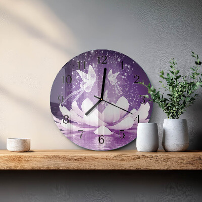 Reloj de pared redondo Flor