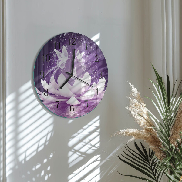 Reloj de pared redondo Flor