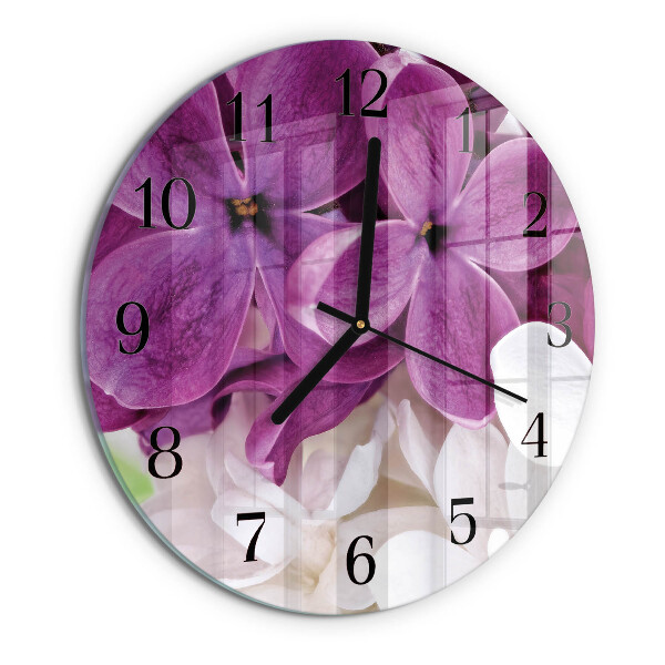 Reloj de pared redondo Flores