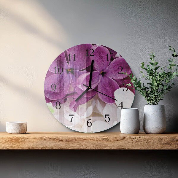 Reloj de pared redondo Flores