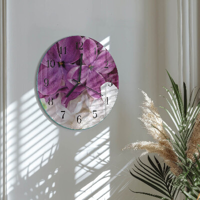 Reloj de pared redondo Flores