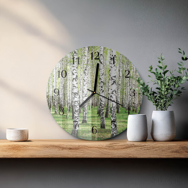 Reloj de pared redondo Abedul