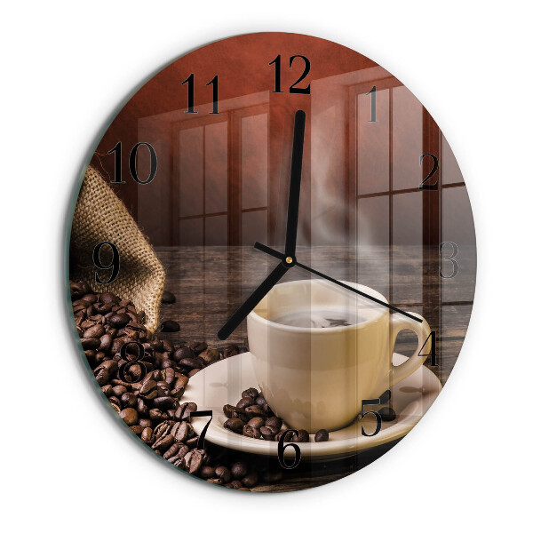 Reloj de pared redondo Café