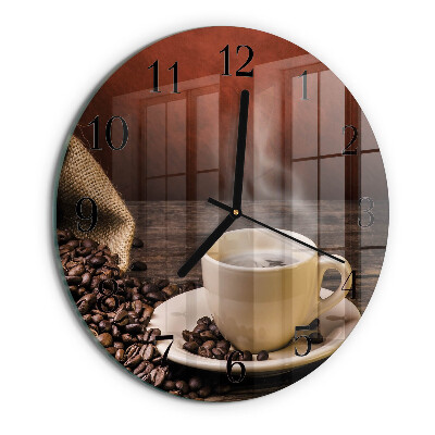 Reloj de pared redondo Café