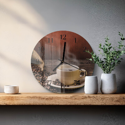 Reloj de pared redondo Café