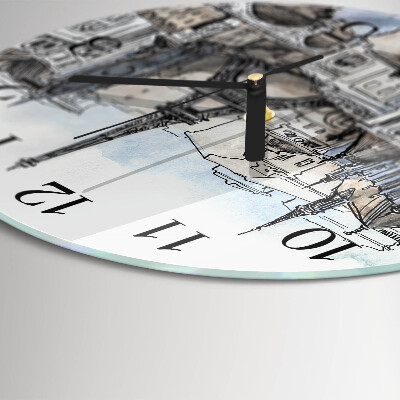Reloj de pared redondo monumentos