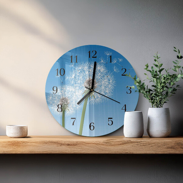 Reloj de pared redondo Diente de león