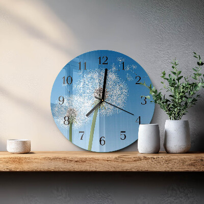 Reloj de pared redondo Diente de león