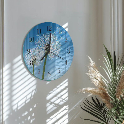 Reloj de pared redondo Diente de león