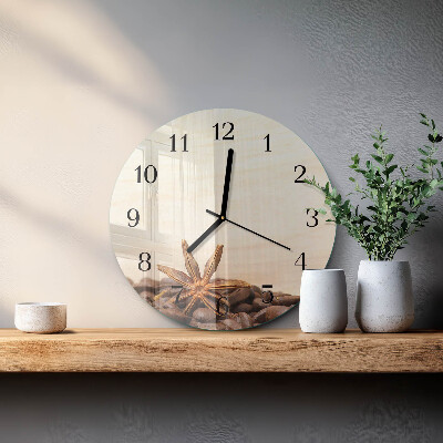 Reloj de pared redondo Granos de café