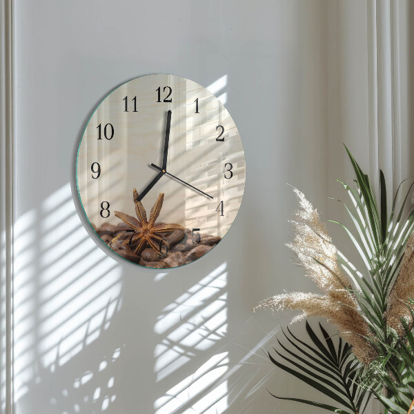 Reloj de pared redondo Granos de café