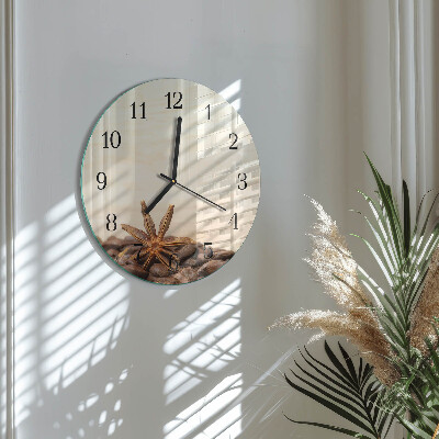 Reloj de pared redondo Granos de café