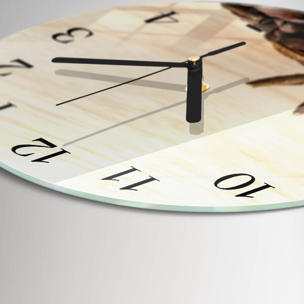 Reloj de pared redondo Granos de café