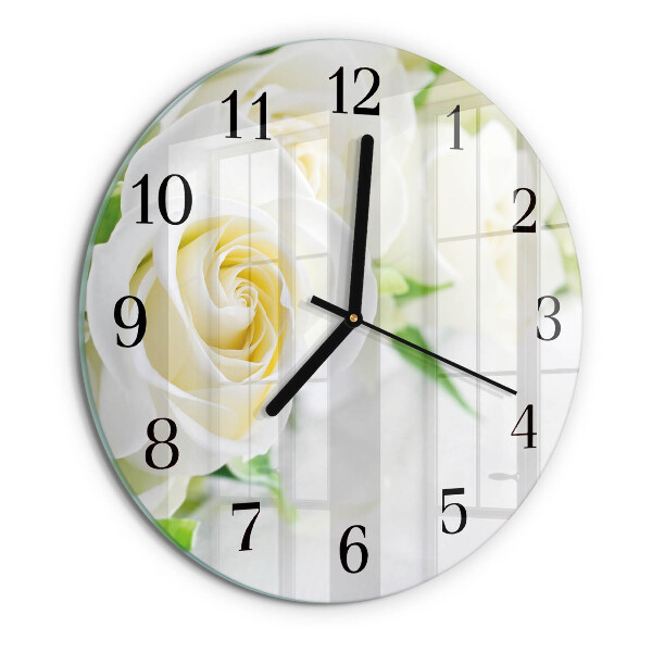 Reloj de pared redondo Rosas