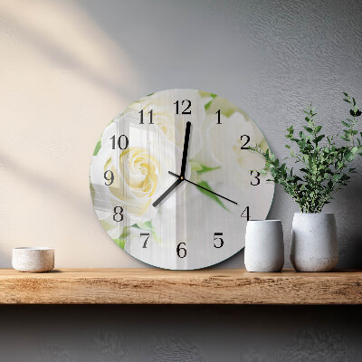 Reloj de pared redondo Rosas