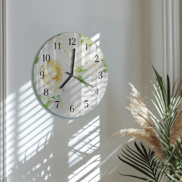 Reloj de pared redondo Rosas