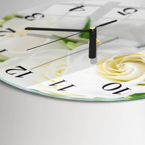 Reloj de pared redondo Rosas