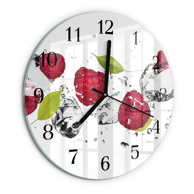 Reloj de pared redondo Frambuesas