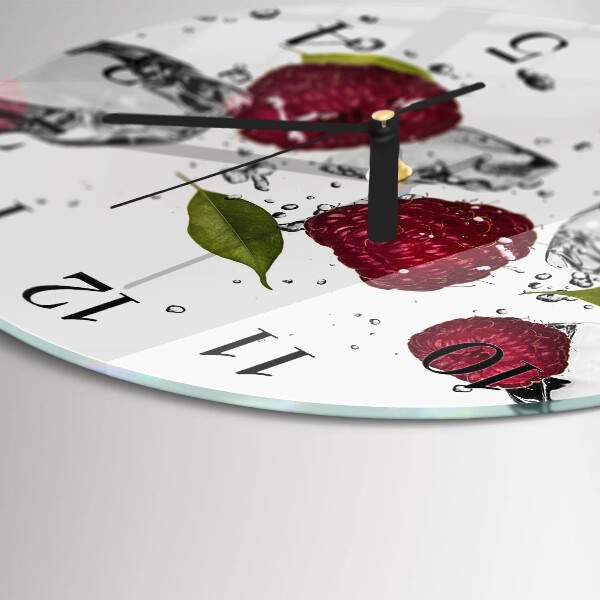 Reloj de pared redondo Frambuesas