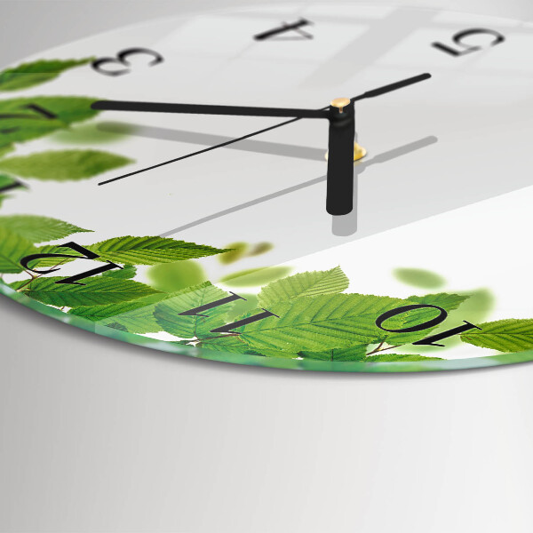 Reloj de pared redondo Hojas