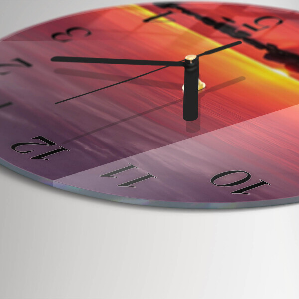 Reloj de pared redondo Atardecer