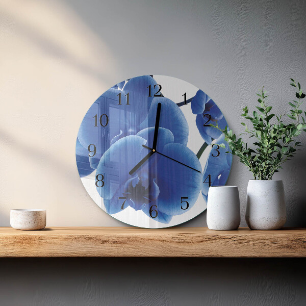 Reloj de pared redondo Orquídea