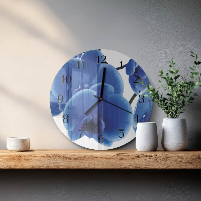 Reloj de pared redondo Orquídea