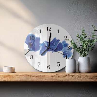 Reloj de pared redondo Orquídea