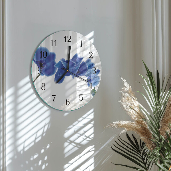 Reloj de pared redondo Orquídea