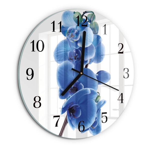 Reloj de pared redondo Orquídea